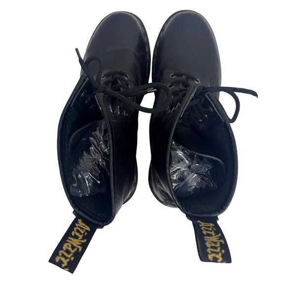 Dr. Martens Mens Black Leather Lace Up Combat Ankle Work Boots US 9 Airwair - Picture 9 of 13